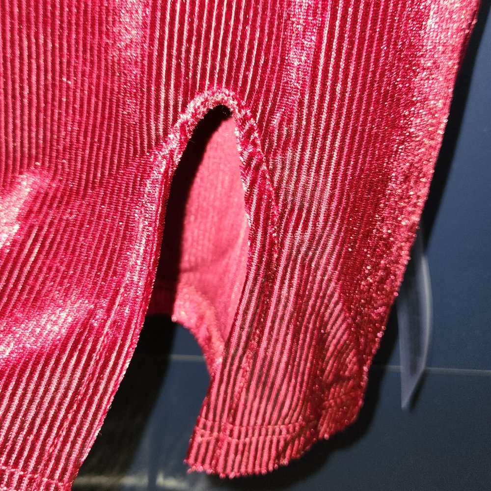 Port Red Velvet Rib Dress (Mini) - Picture 3 of 7